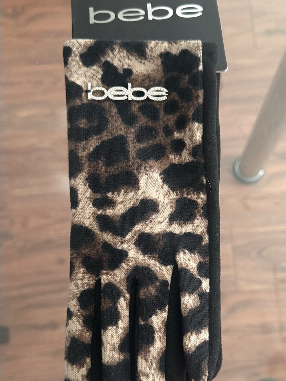 Bebe Leopard Gloves O/S